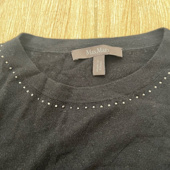 MaxMara Solange Silk & Cashmere Black Sweater - Picture 6 of 8